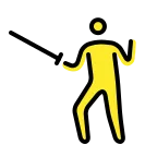 Emoji Persona haciendo esgrima en OpenMoji