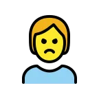 Emoji Persona haciendo pucheros en OpenMoji