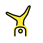 Emoji Persona haciendo voltereta lateral en OpenMoji