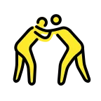 People Wrestling emoji on OpenMoji