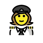 Emoji Piloto mujer en OpenMoji
