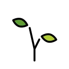Emoji Planta joven en OpenMoji