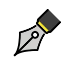 Emoji Pluma negra en OpenMoji