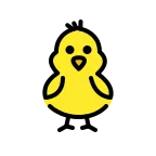 Emoji Pollito de frente en OpenMoji