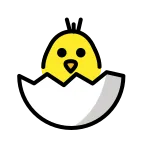Hatching Chick emoji on OpenMoji