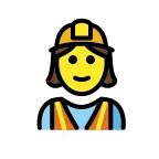 Emoji Profesional de la construcción mujer en OpenMoji