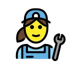 Woman Mechanic emoji on OpenMoji
