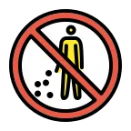 No Littering emoji on OpenMoji