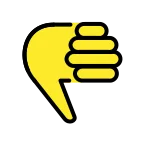 Thumbs Down emoji on OpenMoji