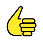 Thumbs Up emoji on OpenMoji