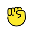Raised Fist emoji on OpenMoji
