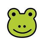 Frog emoji on OpenMoji