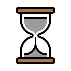 Emoji Reloj de arena con tiempo en OpenMoji