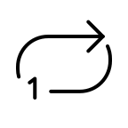 Repeat Single Button emoji on OpenMoji