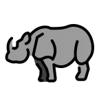 Emoji Rinoceronte en OpenMoji