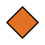 Large Orange Diamond emoji on OpenMoji