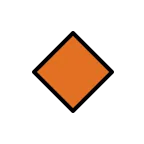 Emoji Rombo naranja pequeño en OpenMoji