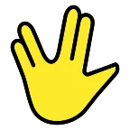 Emoji Saludo vulcano en OpenMoji