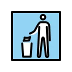 Emoji Señal de usar papelera en OpenMoji