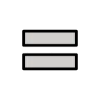 Heavy Equals Sign emoji on OpenMoji