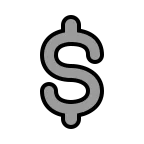 Emoji Símbolo de dólar en OpenMoji
