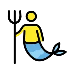 Emoji Sirena hombre en OpenMoji