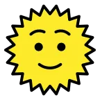 Emoji Sol con cara en OpenMoji