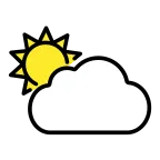 Sun Behind Large Cloud emoji on OpenMoji