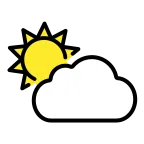 Sun Behind Cloud emoji on OpenMoji