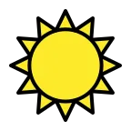 Emoji Sol en OpenMoji