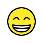 Emoji Sonrisa con dientes en OpenMoji