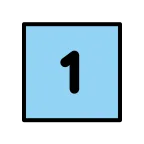 Emoji Tecla: 1 en OpenMoji
