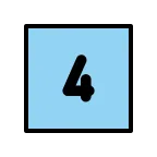 Emoji Tecla: 4 en OpenMoji