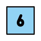 Emoji Tecla: 6 en OpenMoji