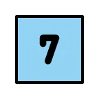 Keycap: 7 emoji on OpenMoji