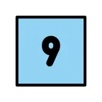 Keycap: 9 emoji on OpenMoji