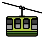 Emoji Teleférico de montaña en OpenMoji