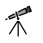 Telescope emoji on OpenMoji