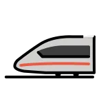 Emoji Tren bala en OpenMoji