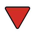 Red Triangle Pointed Down emoji on OpenMoji