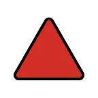 Emoji Triángulo rojo hacia arriba en OpenMoji