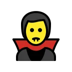 Man Vampire emoji on OpenMoji