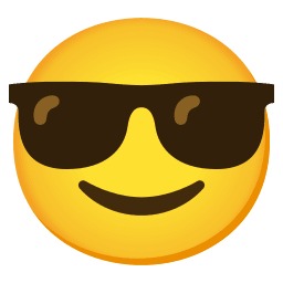 Emoji Cara con lentes de sol PNG