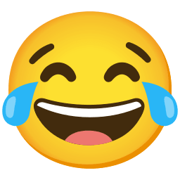 Emoji Cara llorando de risa PNG