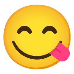 Emoji Cara saboreando comida PNG