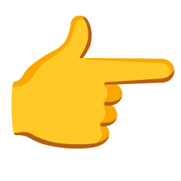 Emoji Dorso de mano con índice a la derecha PNG