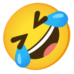 Emoji Revolcándose de risa PNG