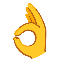 Emoji Señal de aprobación con la mano PNG