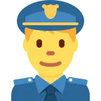 Emoji Agente de policía hombre en Twitter / X