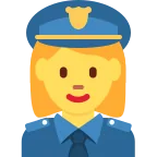 Woman Police Officer emoji on Twitter / X